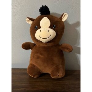 Toy Box Plush Horse Brown Stuffed Animal Toy Squishy‎ 12 inch